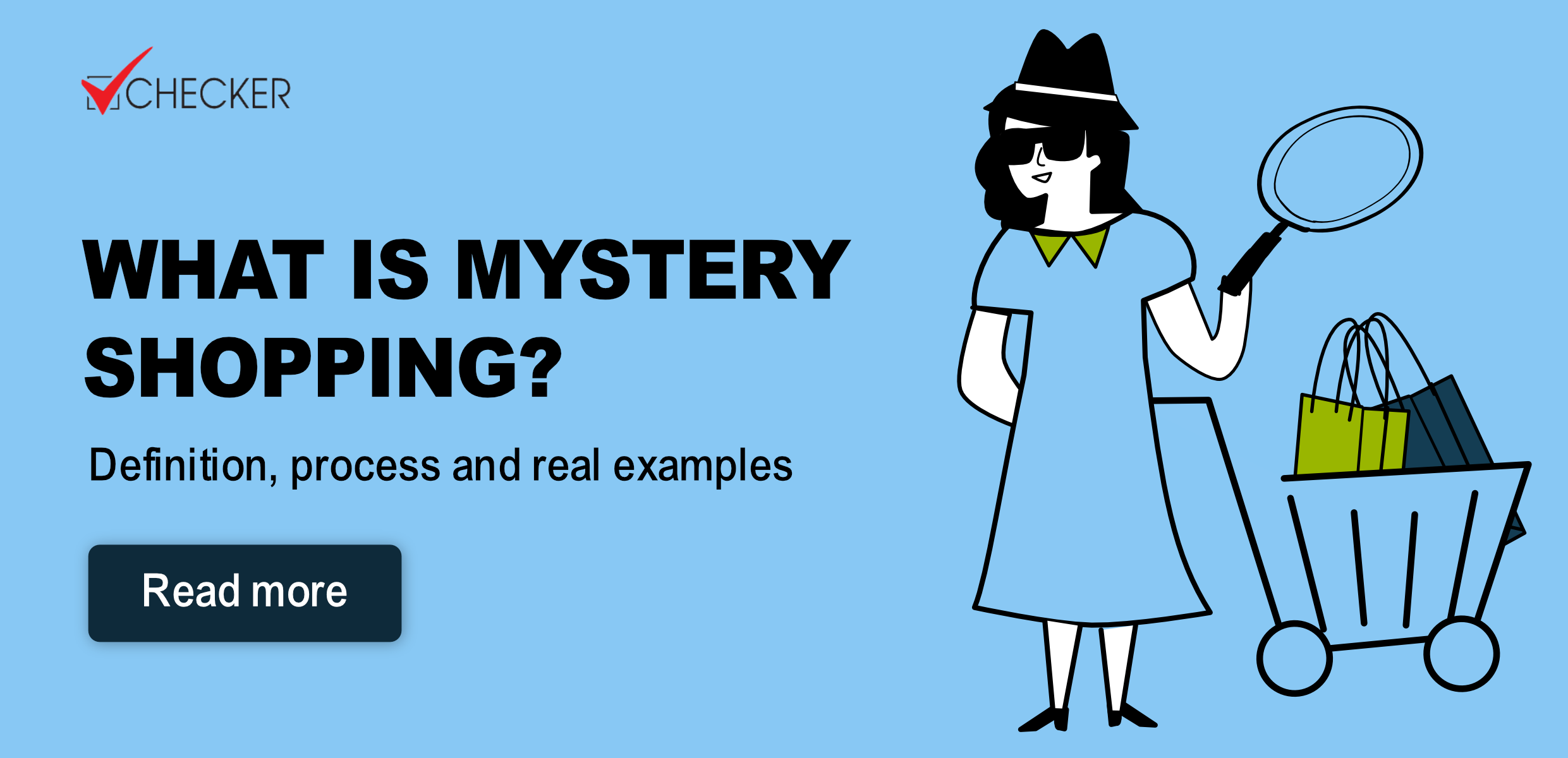Shopper posing as an ordinary customer completing a mystery shopping evaluation on a phone in a store